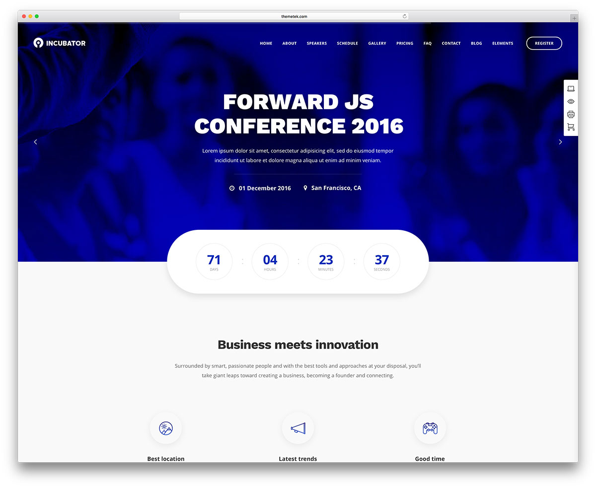 incubator-comference-wordpress-template