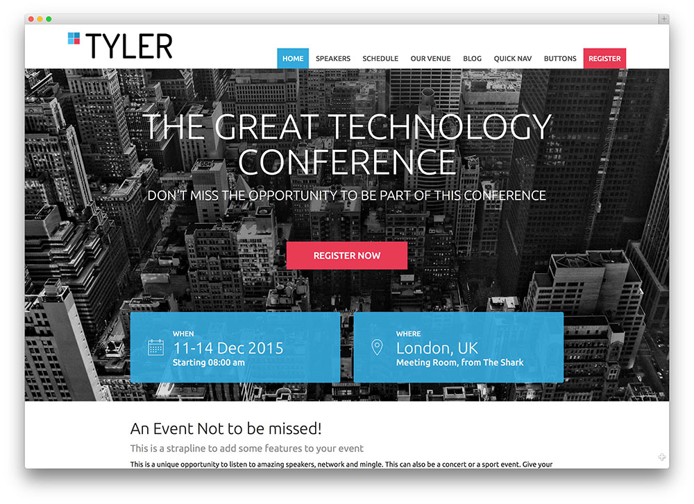 tyler-event-manager-theme