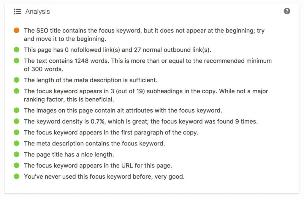 Yoast SEO Analytics