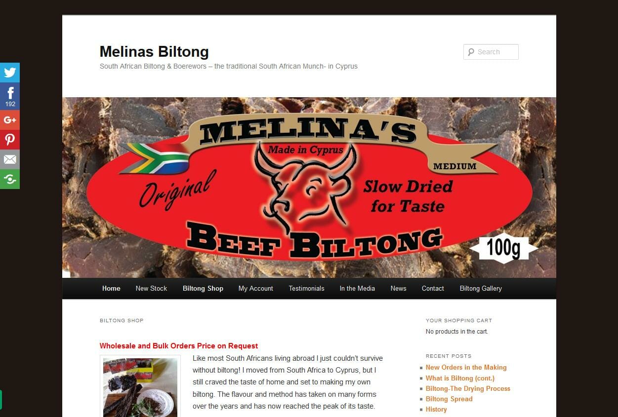 Melinas Biltong in Cyprus