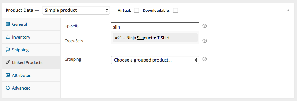 WooCommerce Linked Products Tab