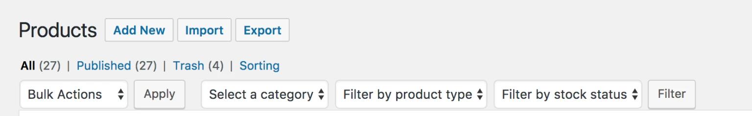 Filter WooCommerce Products