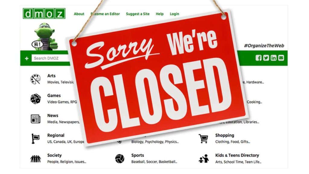 DMOZ closed down