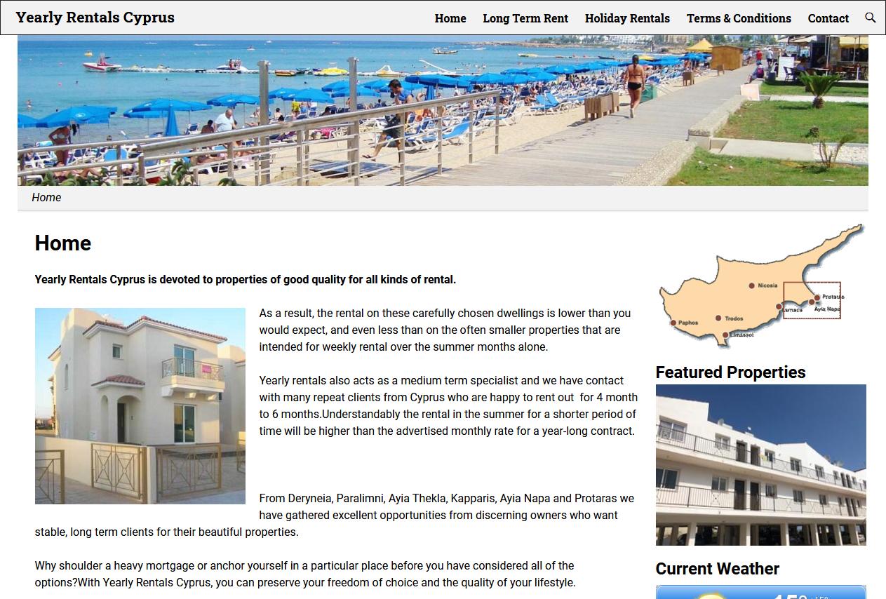 Yearly Rentals Cyprus