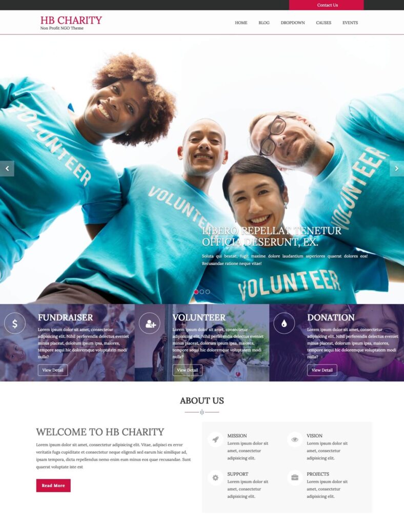 HB Charity WordPress Theme