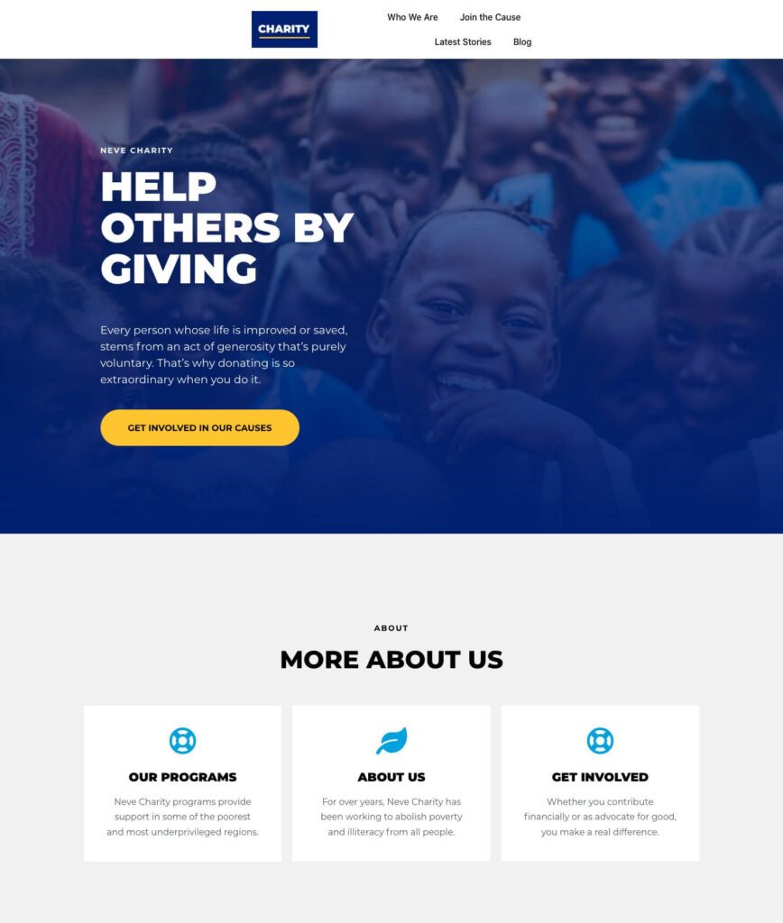 Neve Charity WordPress Theme