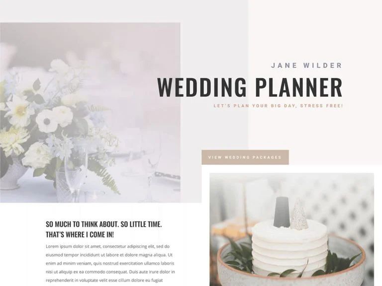 Divi Wedding Planner WordPress Theme