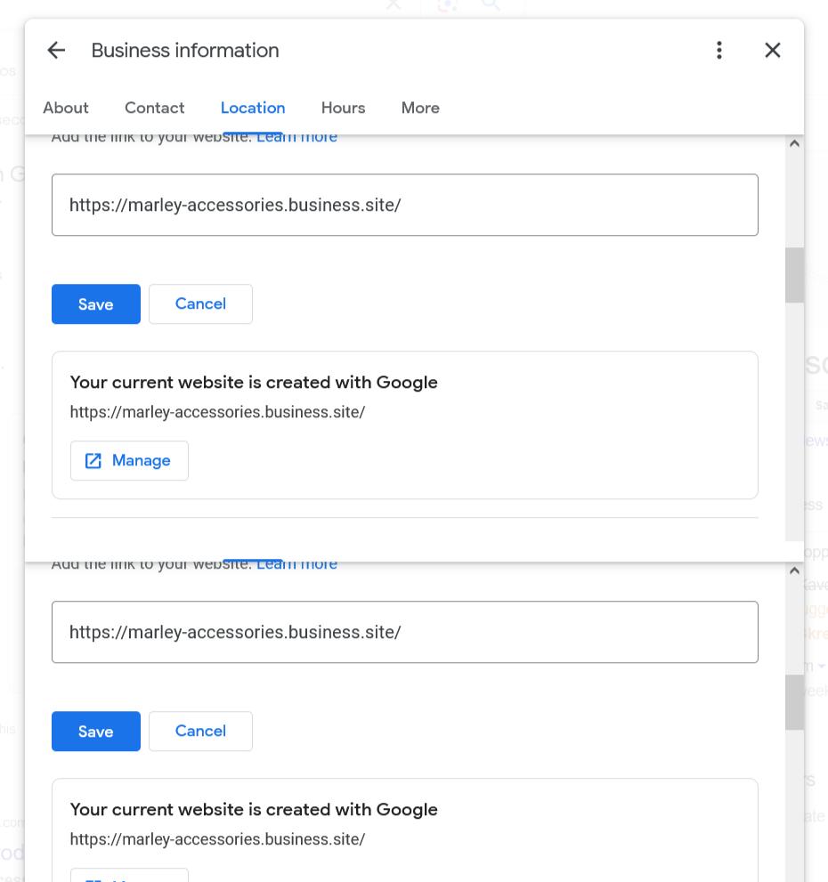 Redirect google business site to your custom domain