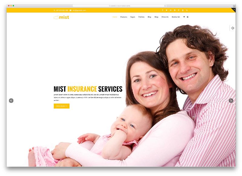 Mist, WordPress Theme for Insurance Companies