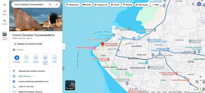 Cosmo Zanzibar Local Tour Guide Google My Business Listing Sansibar Tour Guide