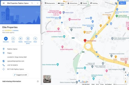 Cyprus Elite Properties Paphos Google My Business Listing cyprus elite properties gmb listing